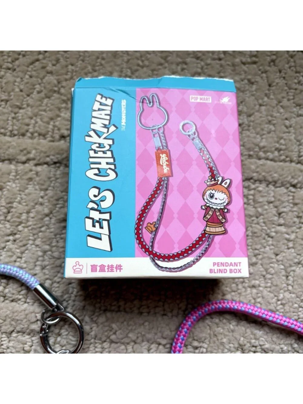 POP MART Labubu The Monsters Let’s Checkmate Knight Bishop Pendants 2 New Open